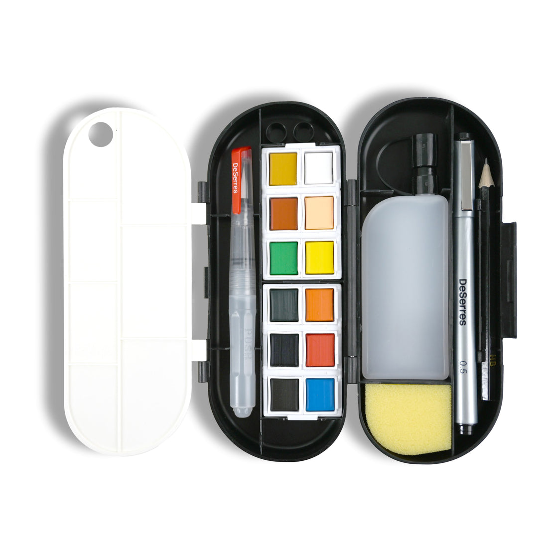 ENSEMBLE VOYAGE AQUARELLE - 17 PIECES DESERRES