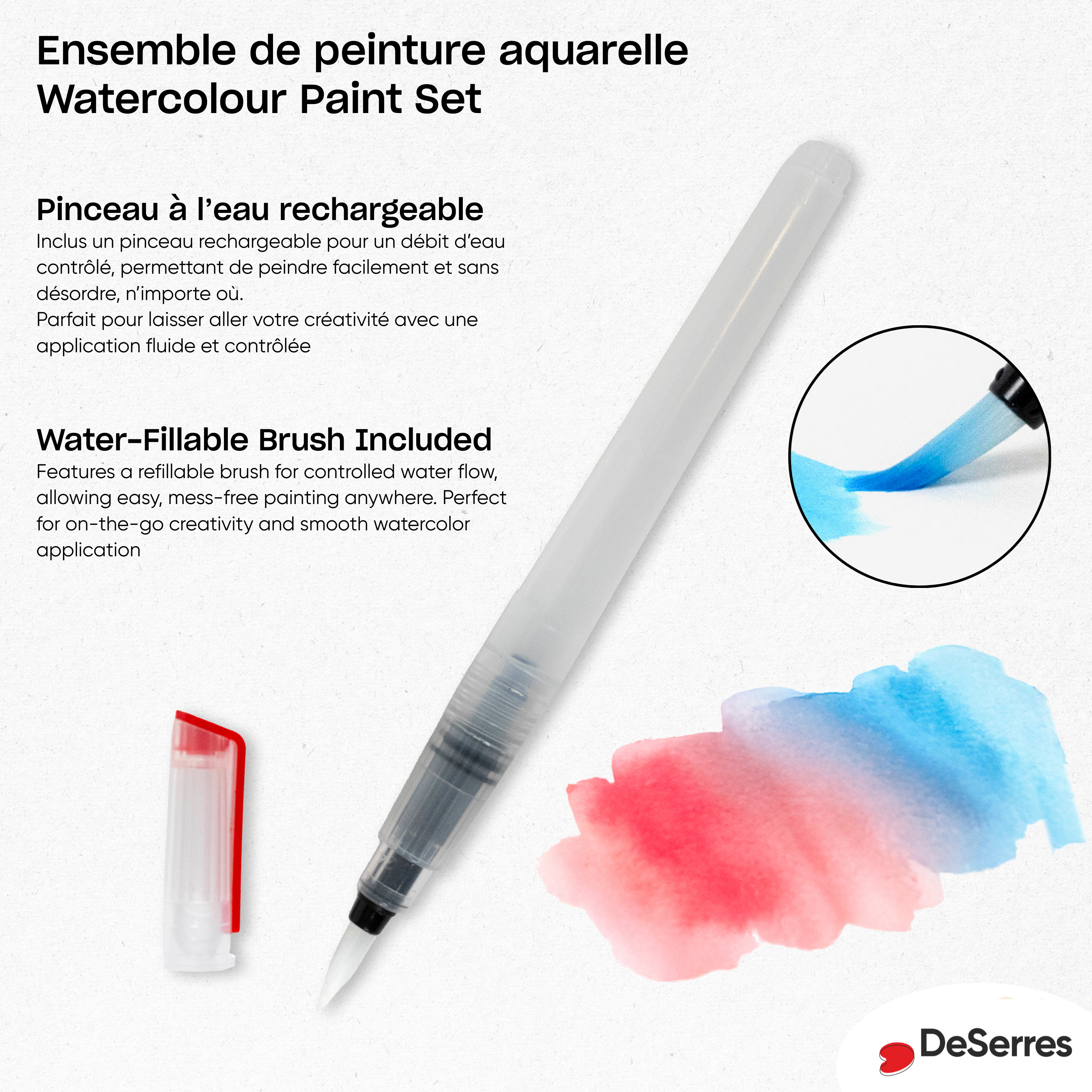 ENSEMBLE AQUARELLE - 24 DEMI-GODETS EN BLOC DESERRES