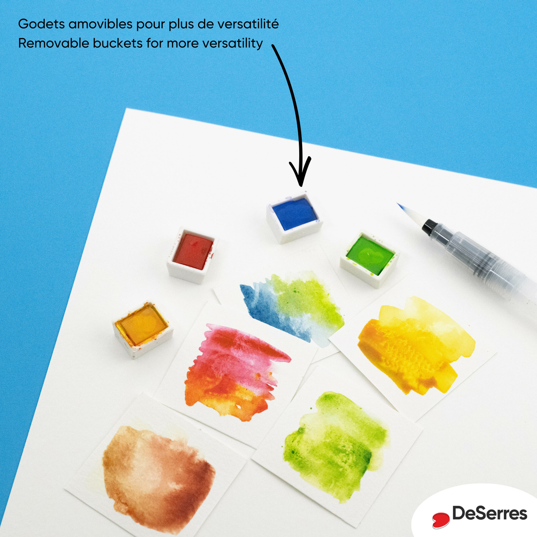 ENSEMBLE AQUARELLE - 24 DEMI-GODETS EN BLOC DESERRES