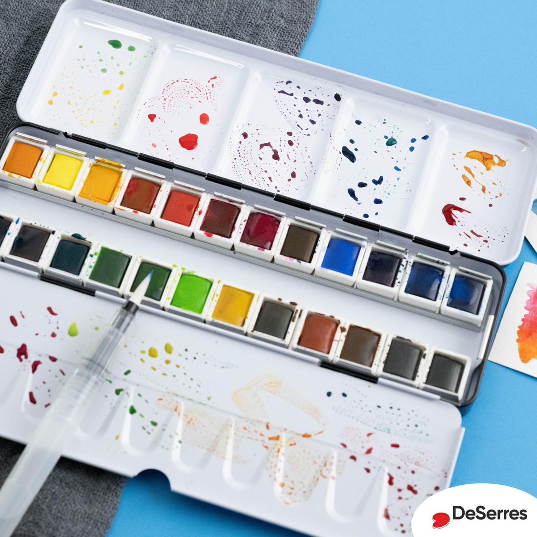 ENSEMBLE AQUARELLE - 24 DEMI-GODETS EN BLOC DESERRES