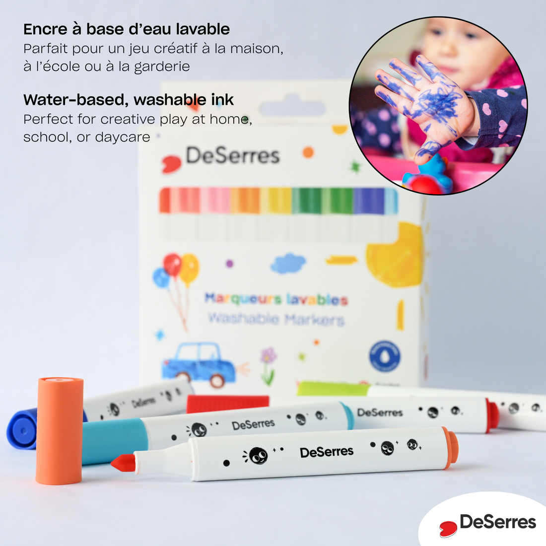 ENSEMBLE  18 MARQUEURS LAVABLES POUR ENFANT