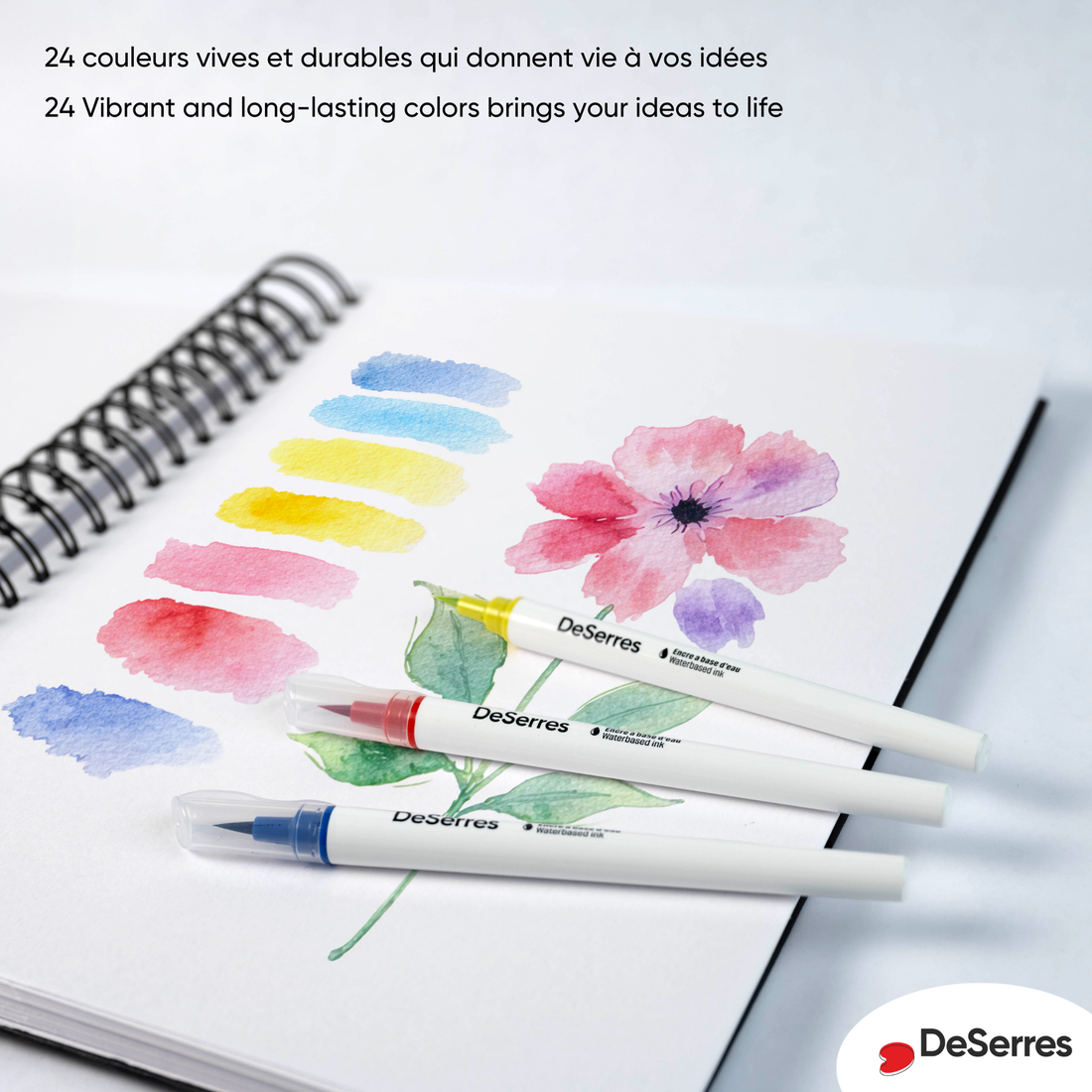 SET OF 24 WATERCOLOR MARKERS