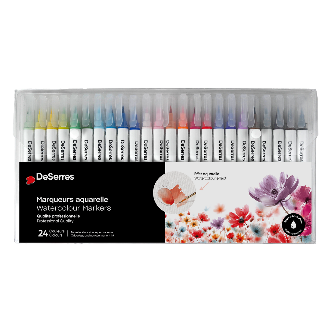 ENSEMBLE 24 MARQUEURS DESERRES  AQUARELLE DESERRES