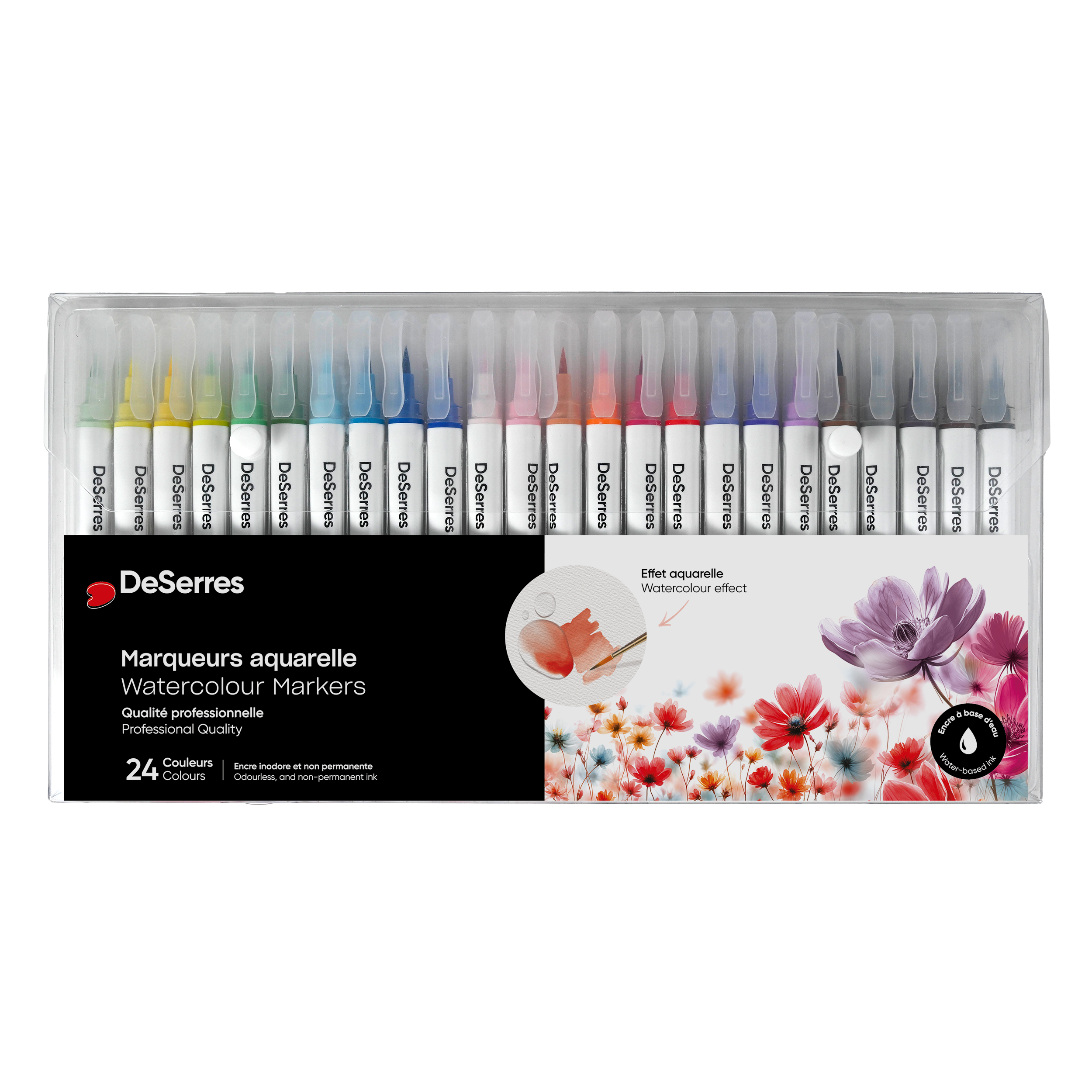ENSEMBLE 24 MARQUEURS DESERRES  AQUARELLE DESERRES