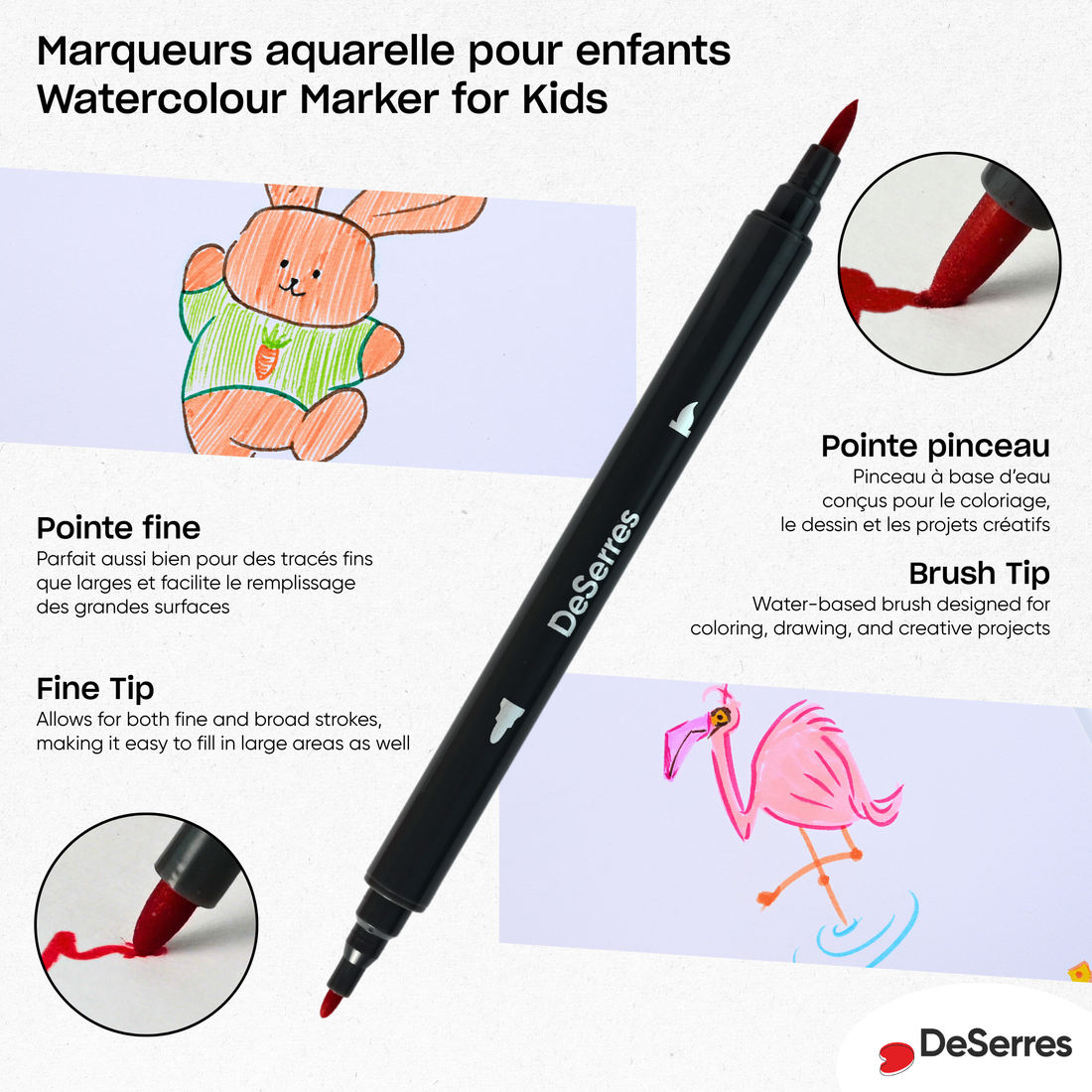 ENSEMBLE 20 MARQUEURS POUR ENFANTS