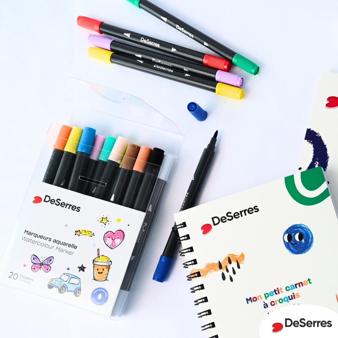 ENSEMBLE 20 MARQUEURS POUR ENFANTS