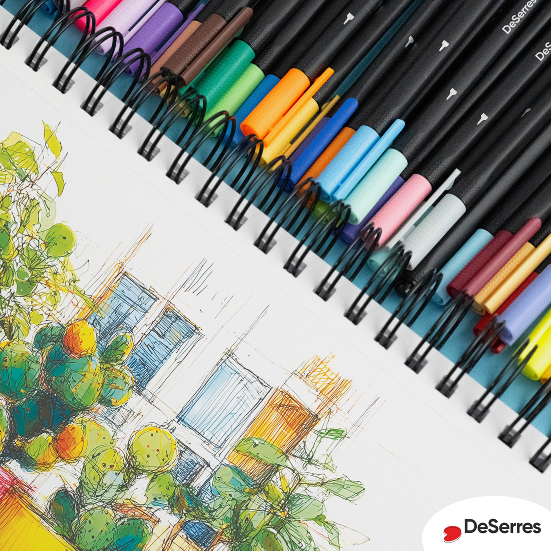 ENSEMBLE  36 MARQUEURS  À POINTE FINE 0,4 MM