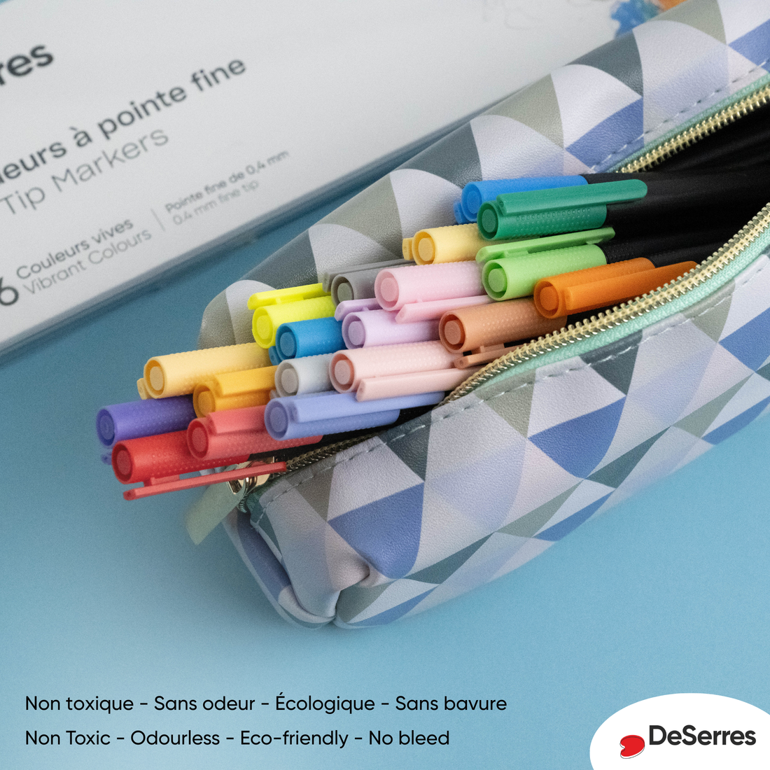 ENSEMBLE  36 MARQUEURS  À POINTE FINE 0,4 MM