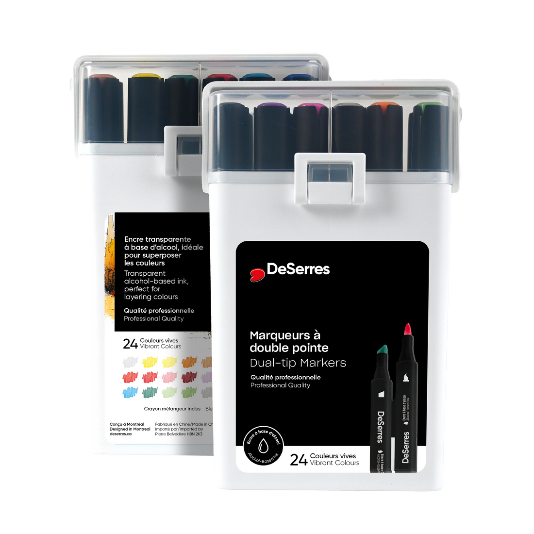 SET OF 24 DESERRES DUAL-TIP MARKERS DESERRES