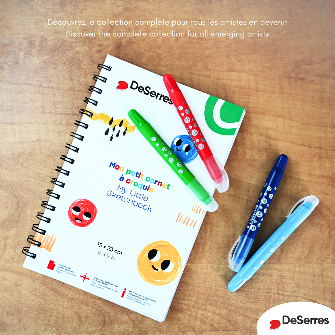 ENSEMBLE 12 CRAYONS GEL CIRE POUR ENFANTS DESERRES