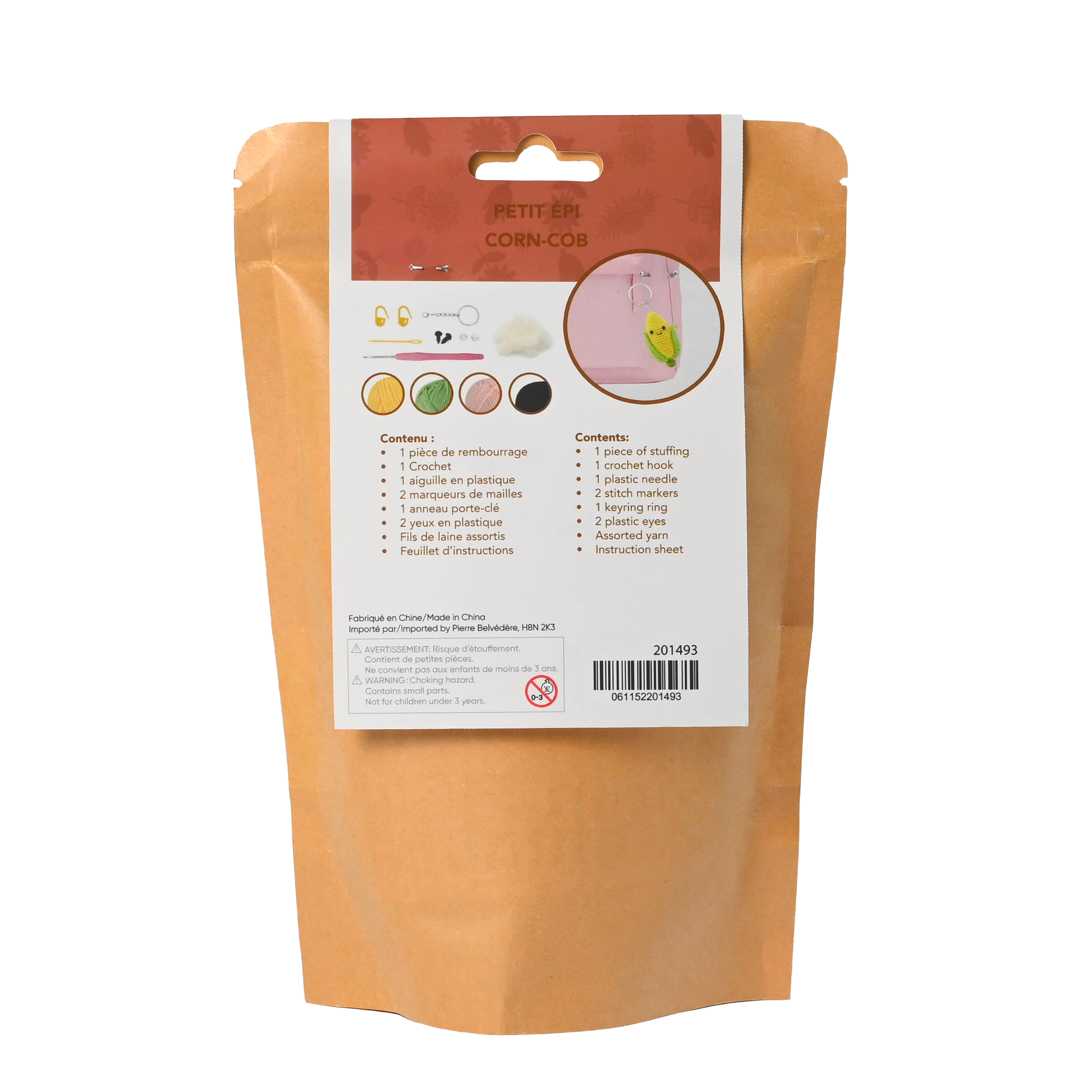 CORN KEYCHAIN DIY  CROCHET KIT