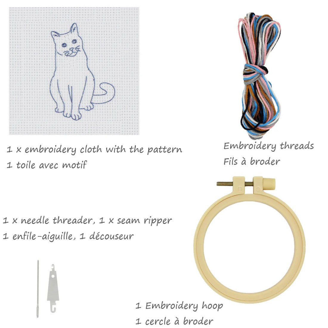 KIT DE POINT DE CROIX- MISTIGRI