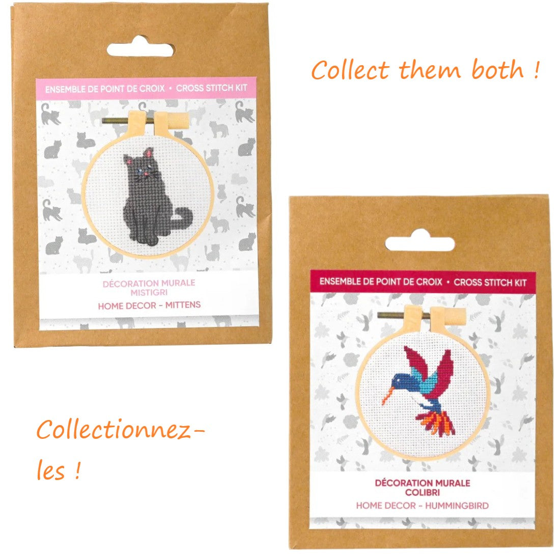 KIT DE POINT DE CROIX- COLIBRI