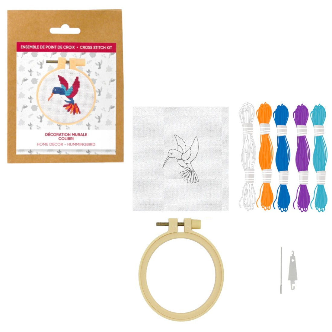 HUMMINGBIRD CROSS STITCH KIT
