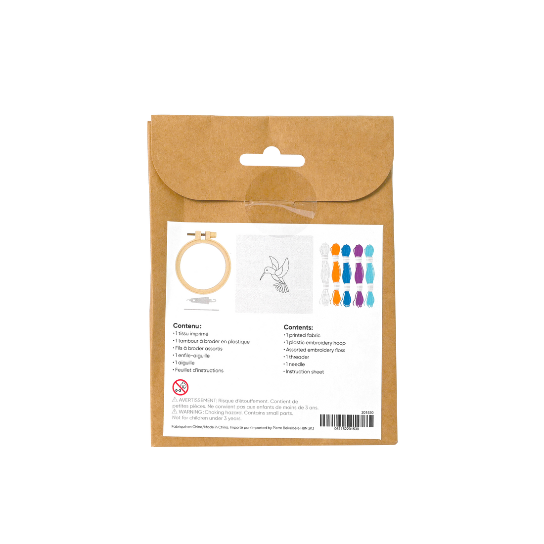 KIT DE POINT DE CROIX- COLIBRI
