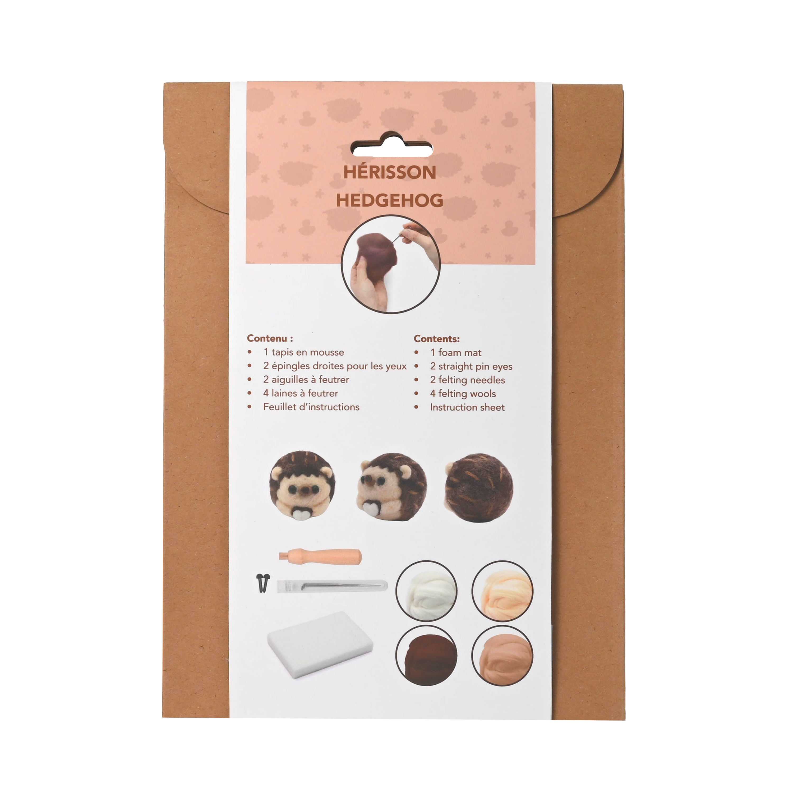 KIT DE FEUTRAGE À L'AIGUILLE- HÉRISSON