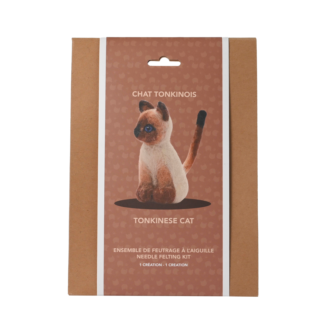 KIT DE FEUTRAGE À L'AIGUILLE- CHAT TONKINOIS