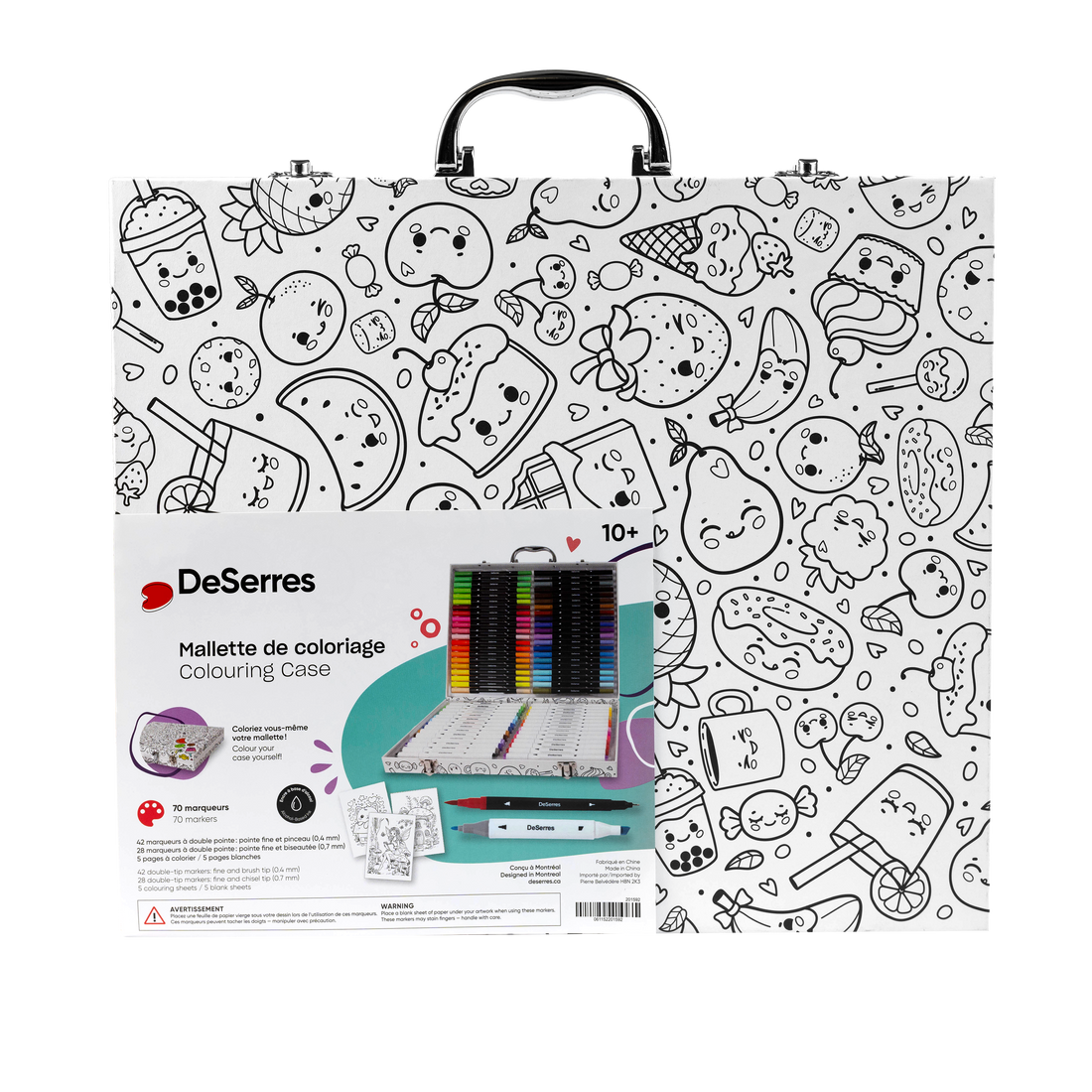 MALLETTE DE COLORIAGE- 70 MARQUEURS DESERRES