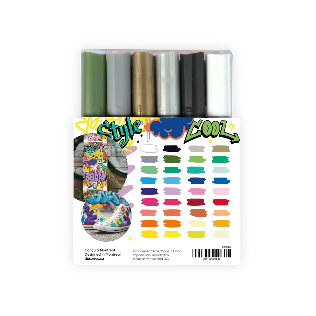 36 ACRYLIC MARKERS- 2MM VALVE TIP