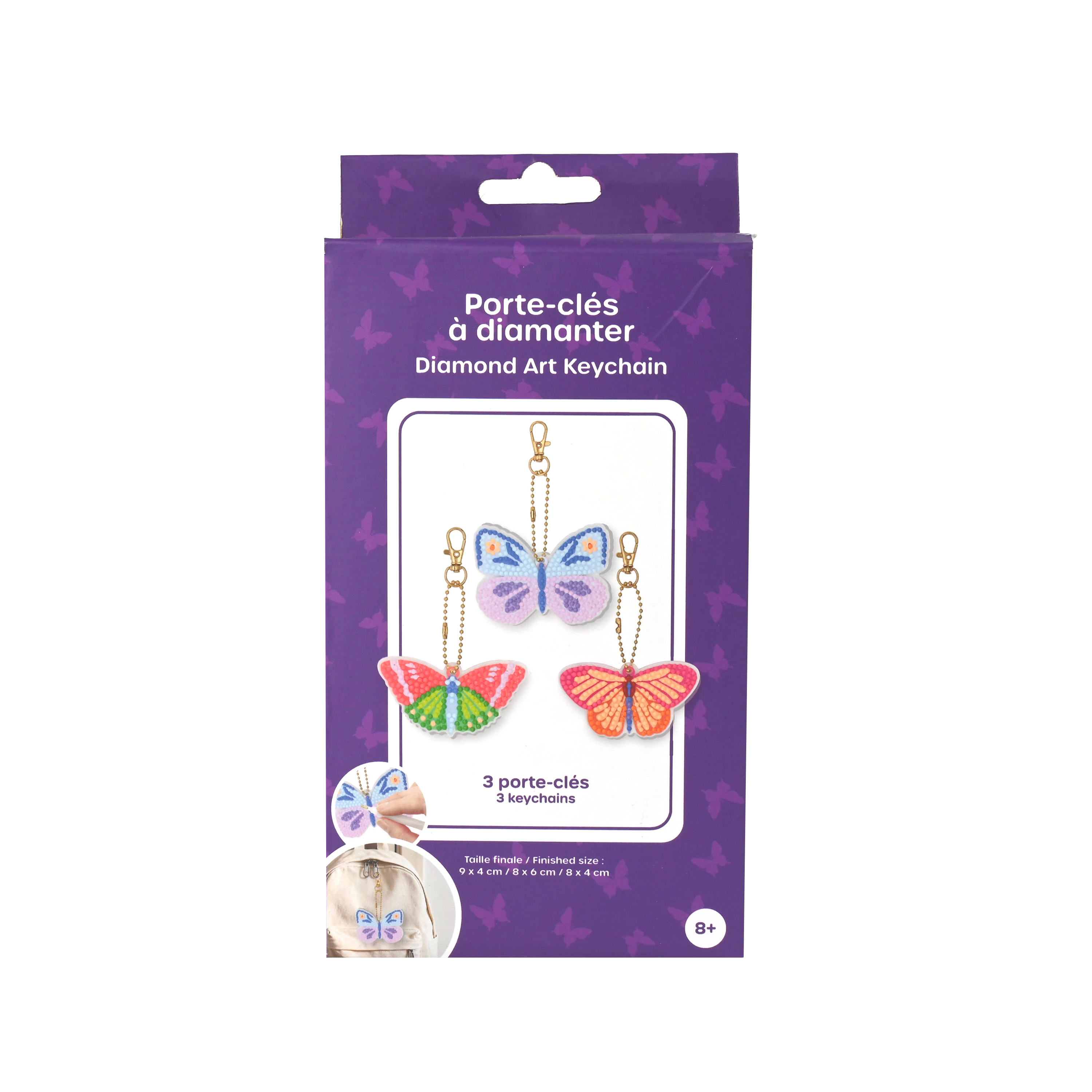DIAMOND ART DIY KEYCHAINS- BUTTERFLY