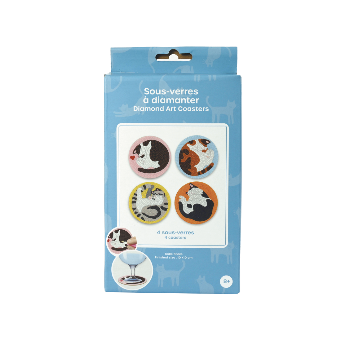 DIAMOND ART DIY COASTER SET- CATS