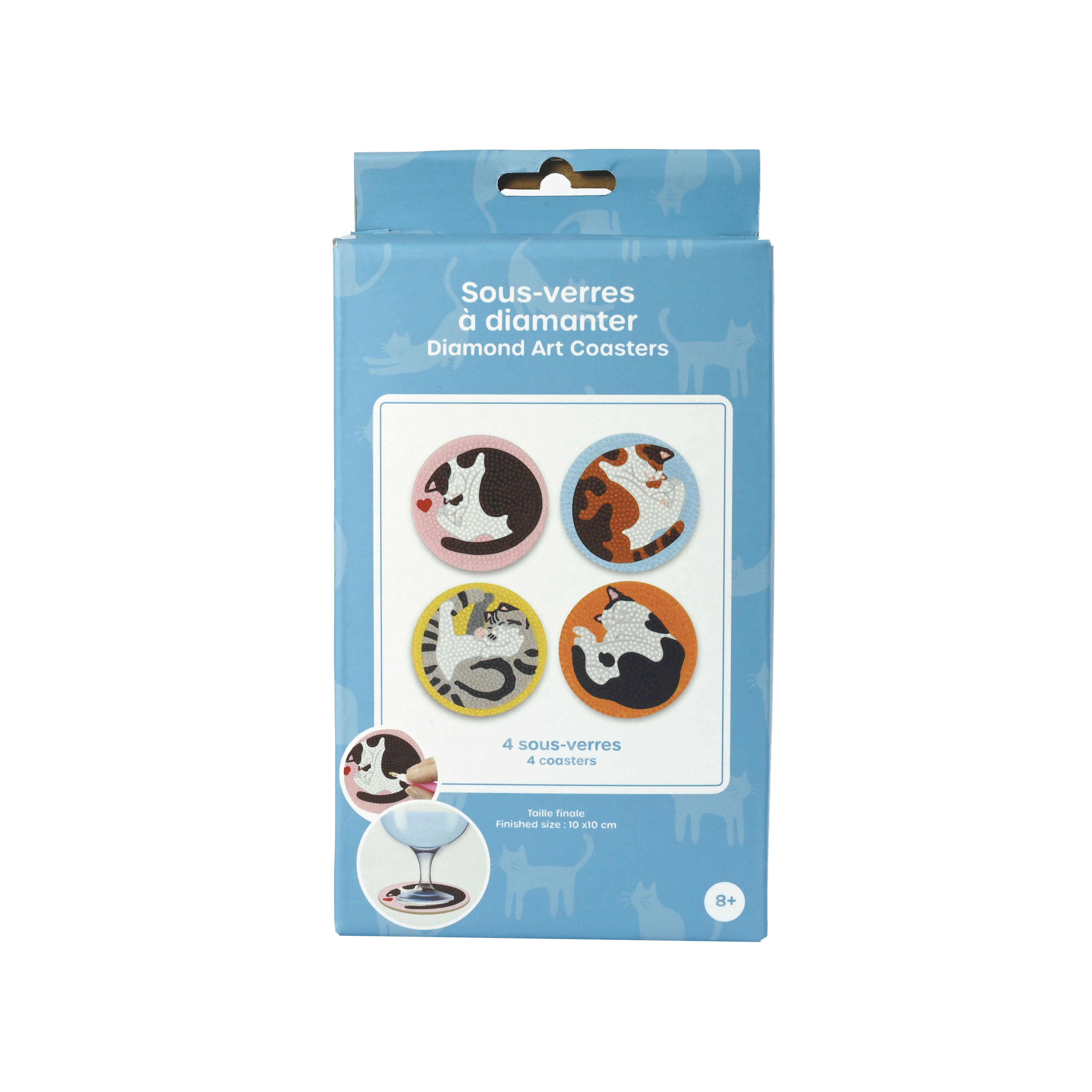 DIAMOND ART DIY COASTER SET- CATS