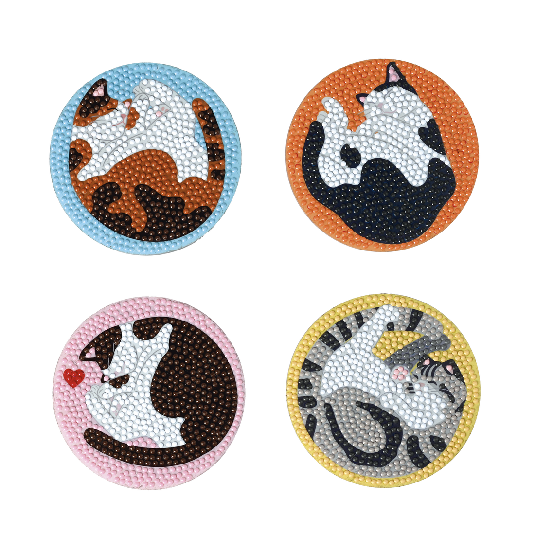 DIAMOND ART DIY COASTER SET- CATS