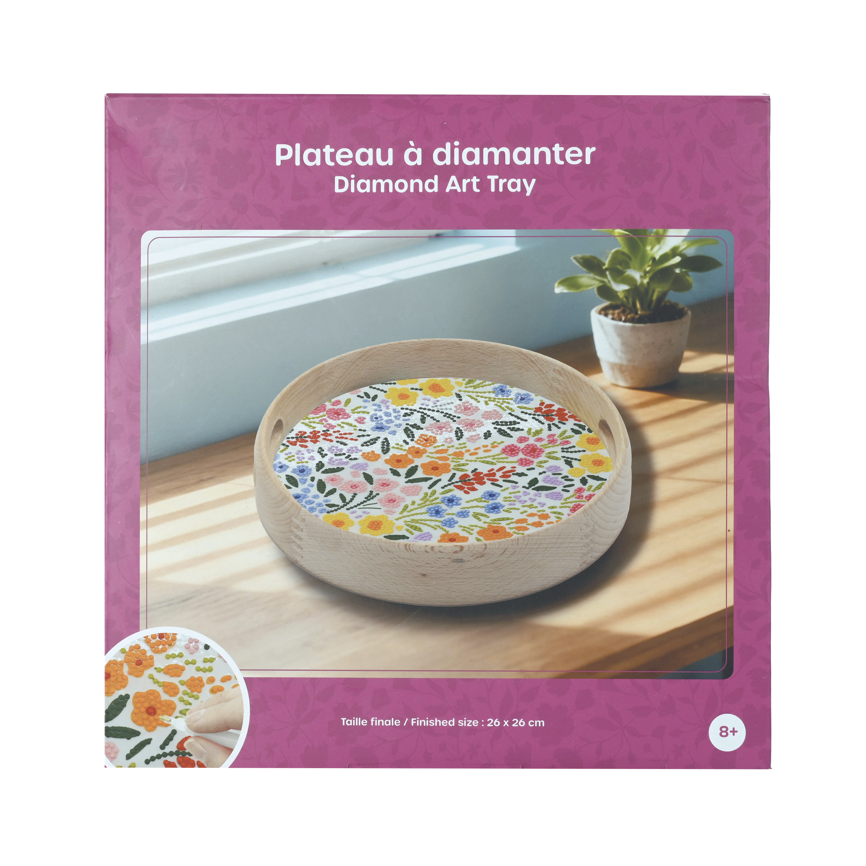 DIAMOND ART DIY TRAY- FLOWERS