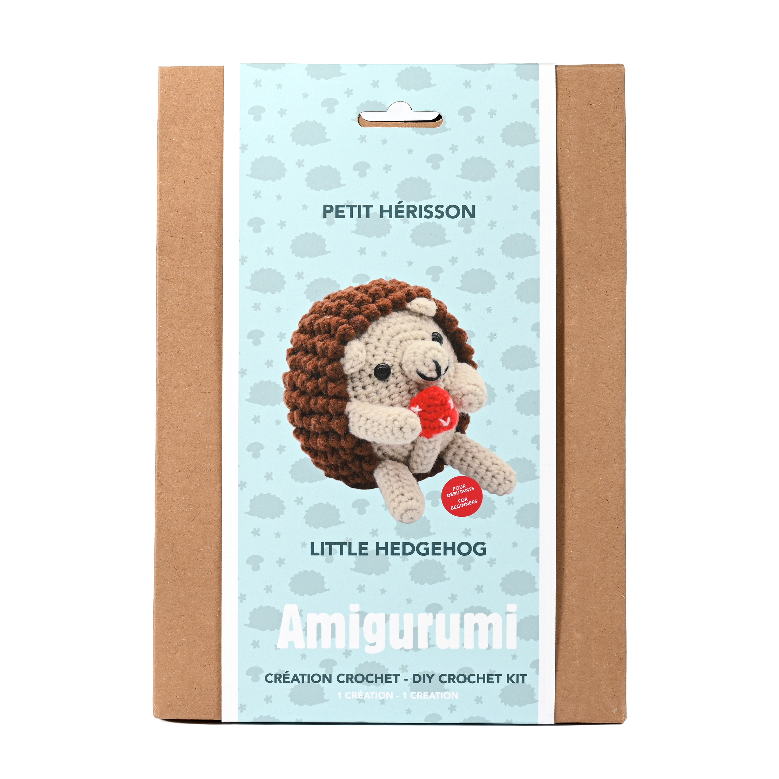 KIT DIY CROCHET- HÉRISSON ET CŒUR