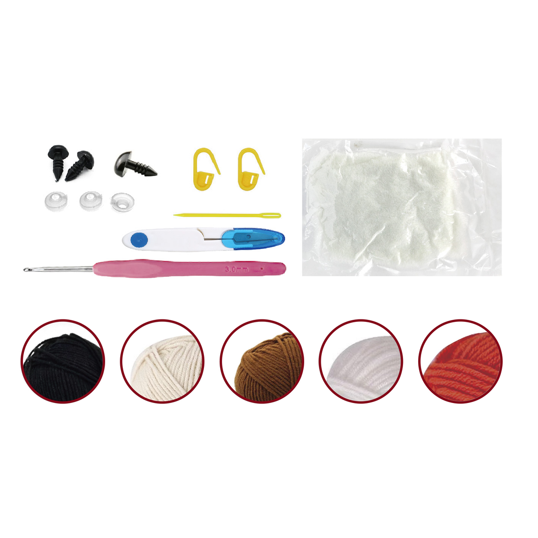 KIT DIY CROCHET- HÉRISSON ET CŒUR