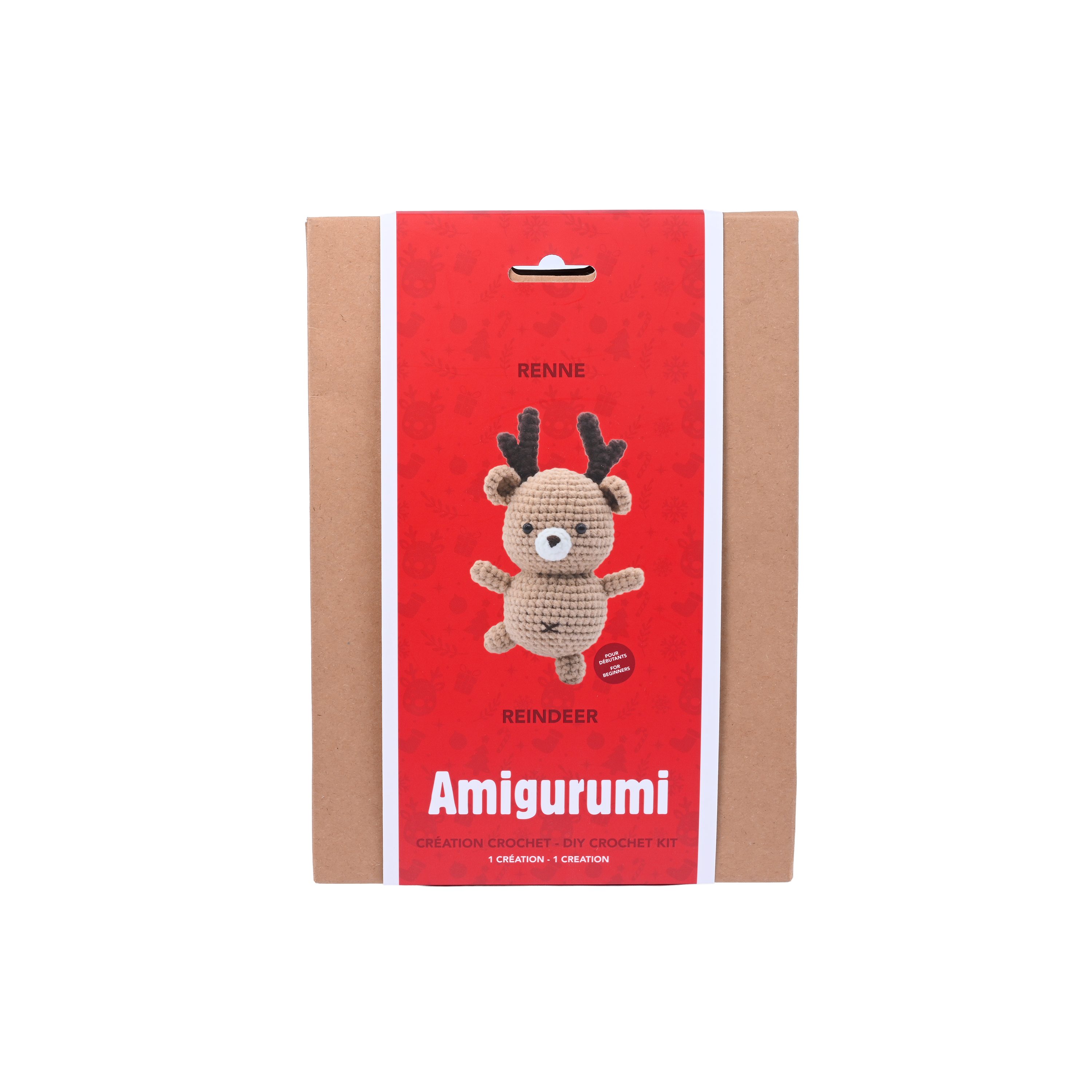 Kit crochet renne amigurumi : laine, outils et instructions pour réaliser une adorable peluche
