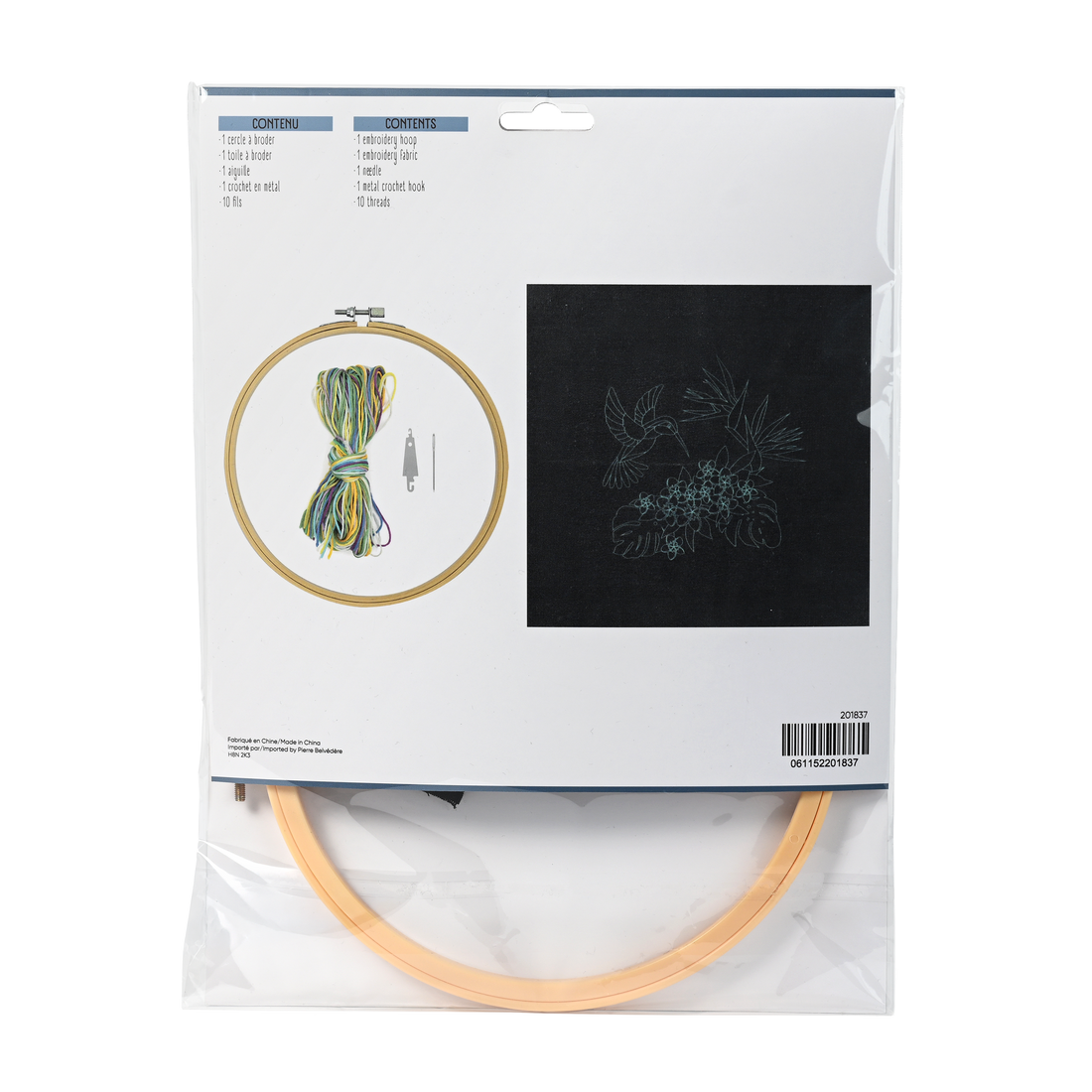 HUMMINGBIRD & FLOWERS EMBROIDERY KIT