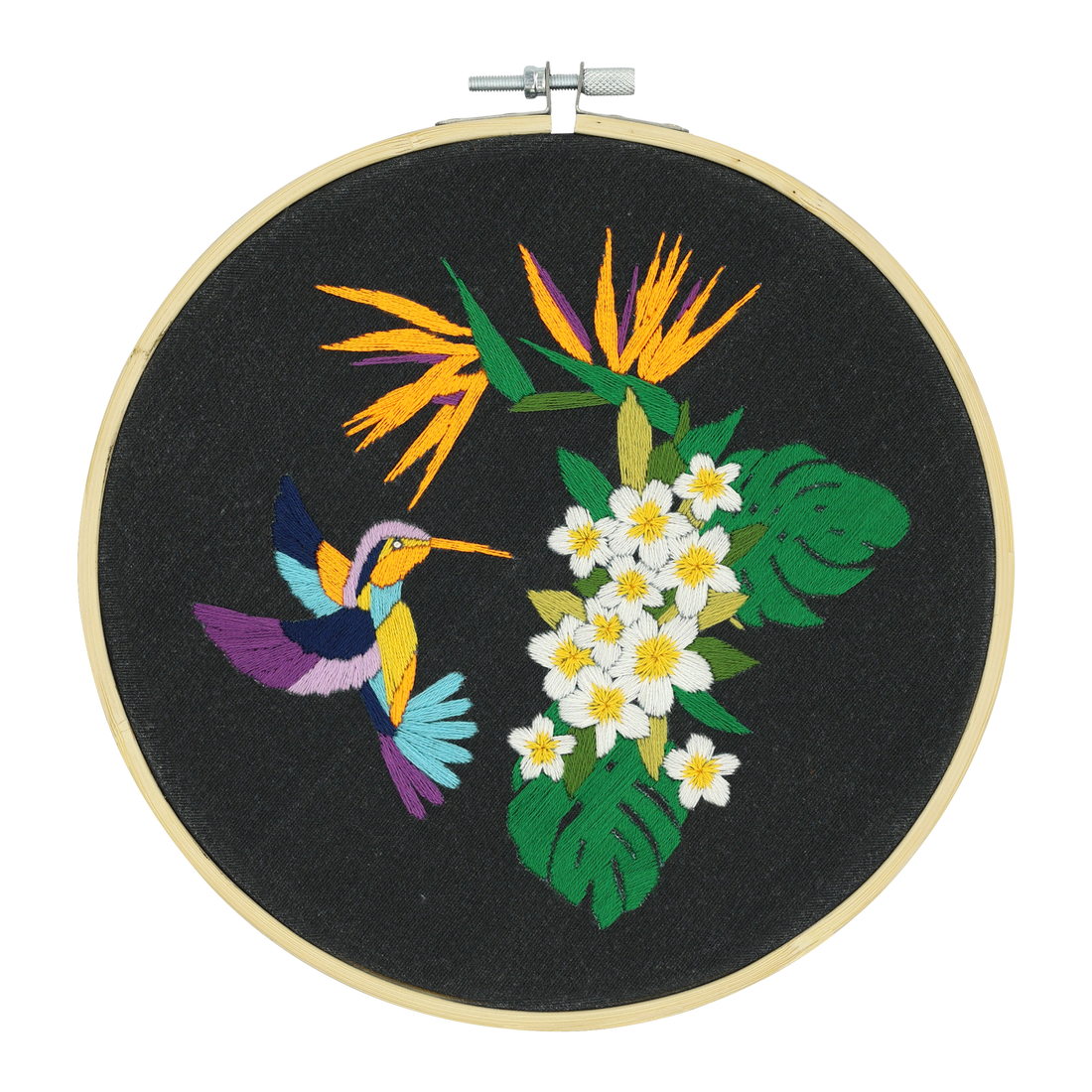 HUMMINGBIRD & FLOWERS EMBROIDERY KIT