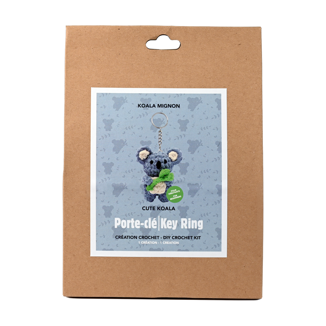 PLUSHY YARN DIT KEYCHAIN KIT - KOALA