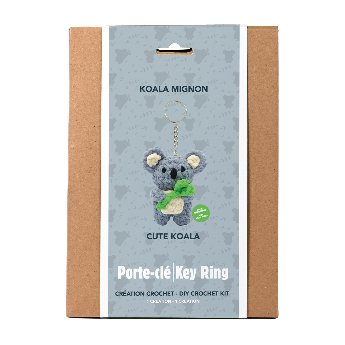 KIT DIY CROCHET FIL PELUCHEUX- KOALA by PBI ART