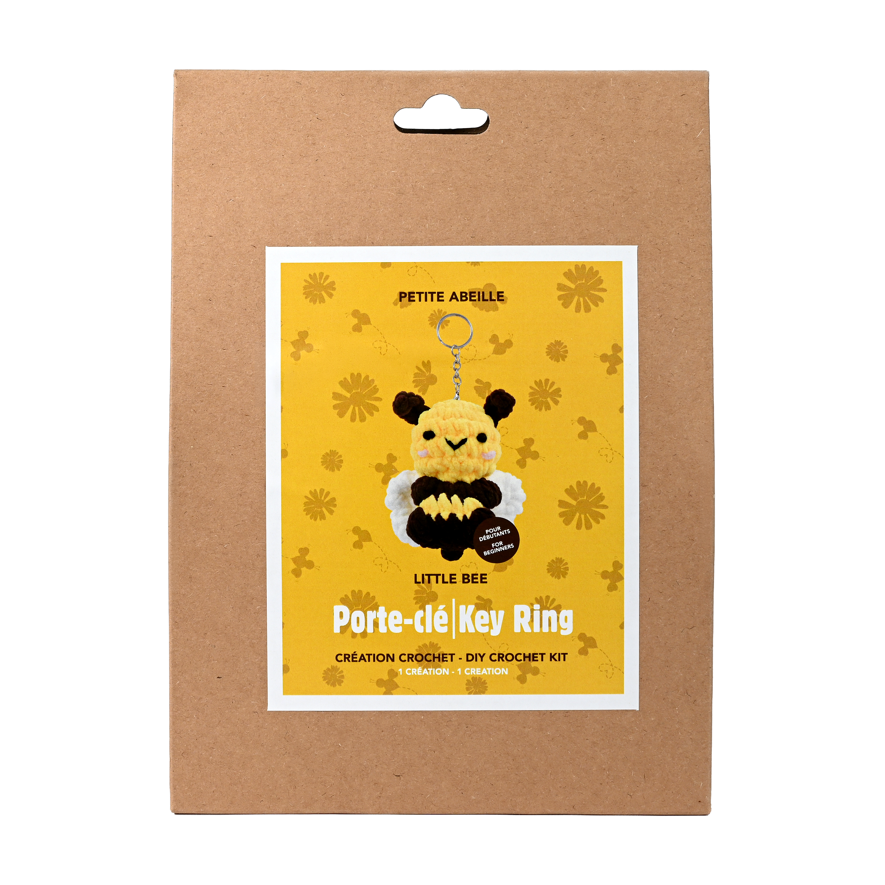 KIT DIY CROCHET FIL PELUCHEUX- ABEILLE