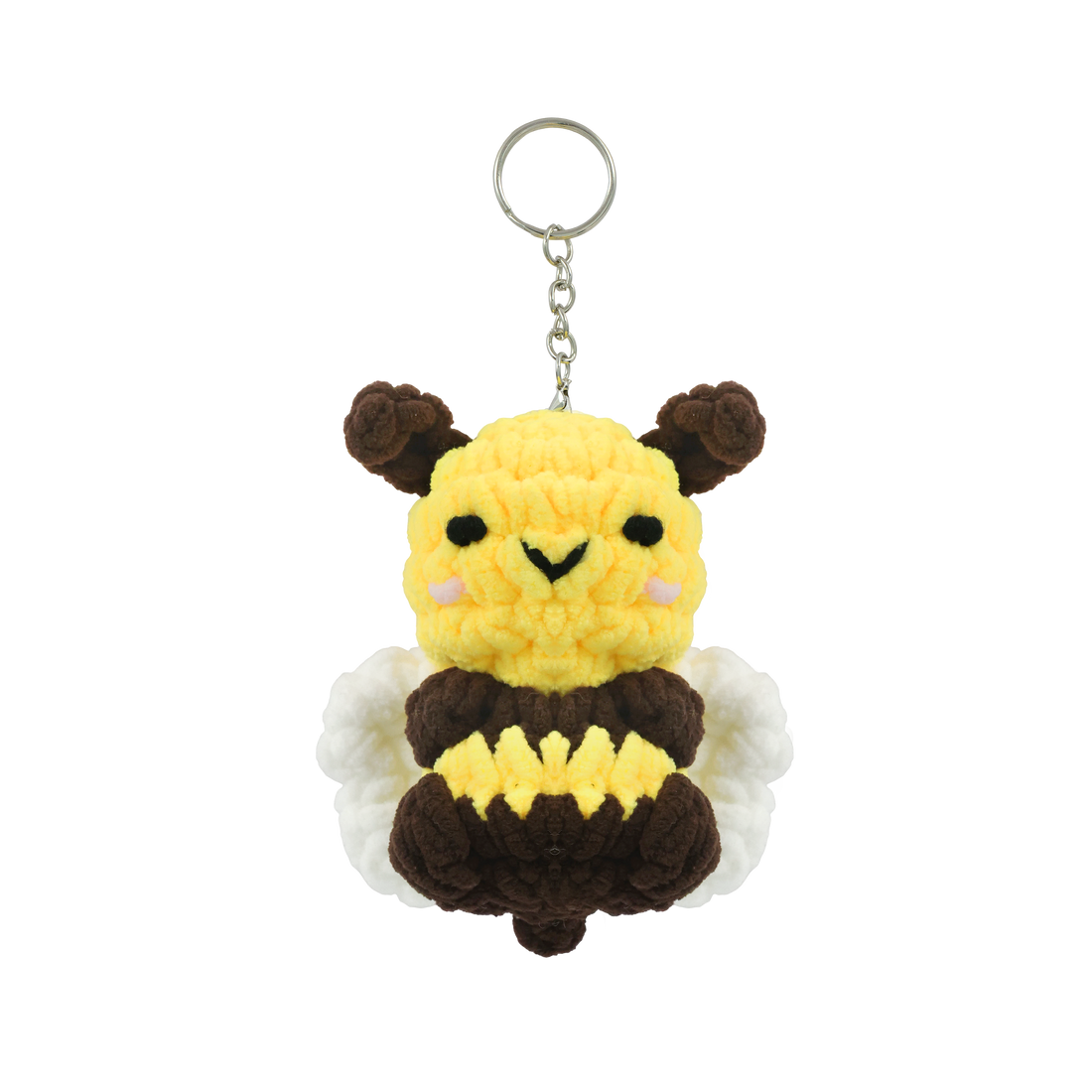 PLUSHY YARN DIT KEYCHAIN KIT - BEE