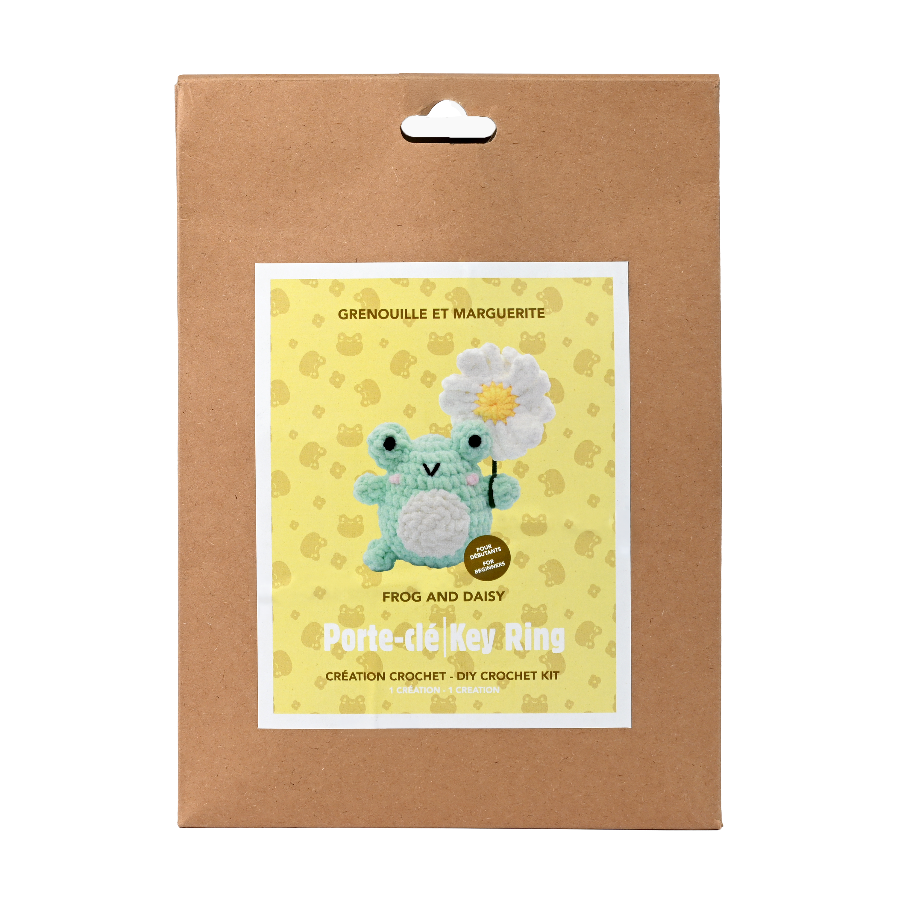 KIT DIY CROCHET FIL PELUCHEUX- GRENOUILLE
