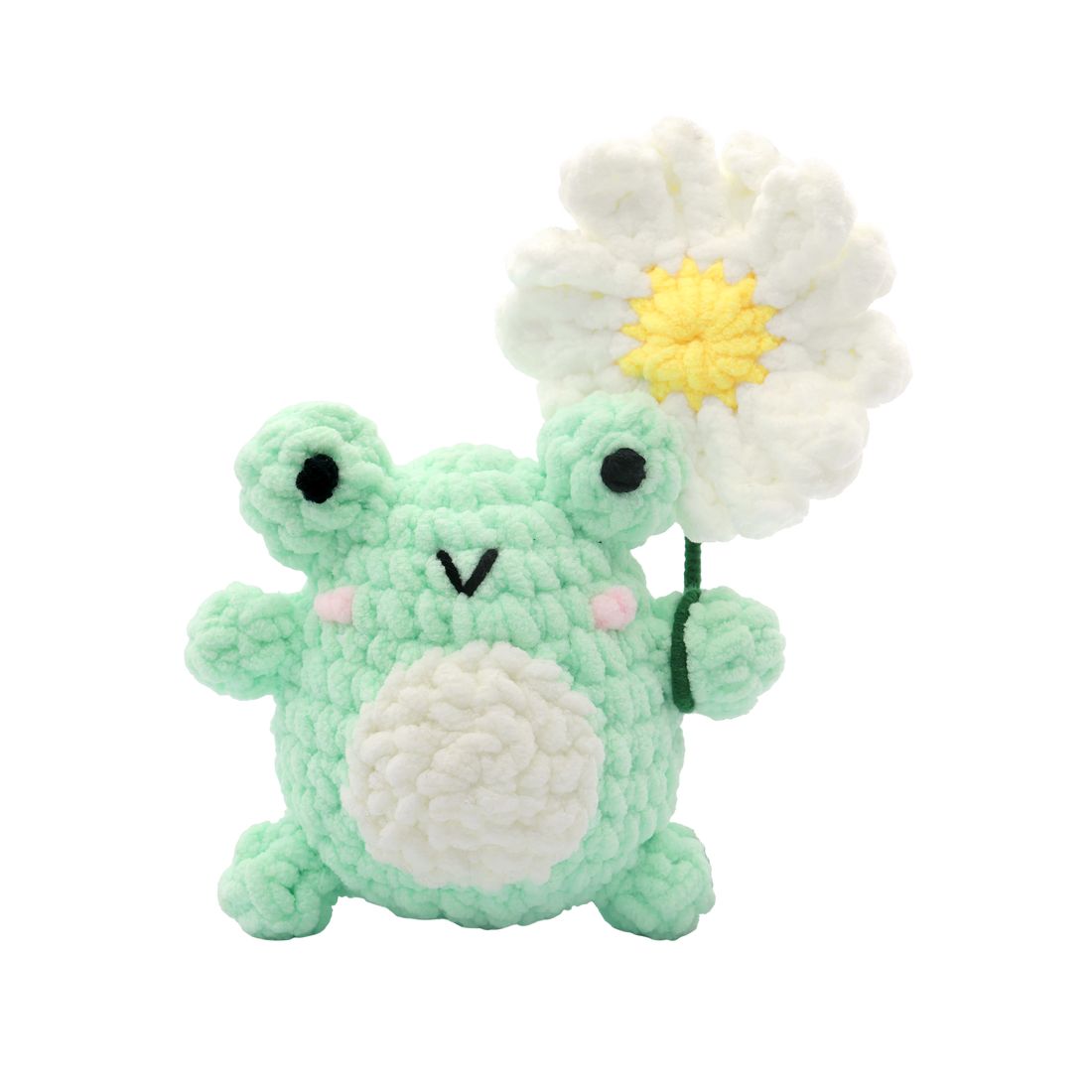 PLUSHY YARN DIT KEYCHAIN KIT -FROG