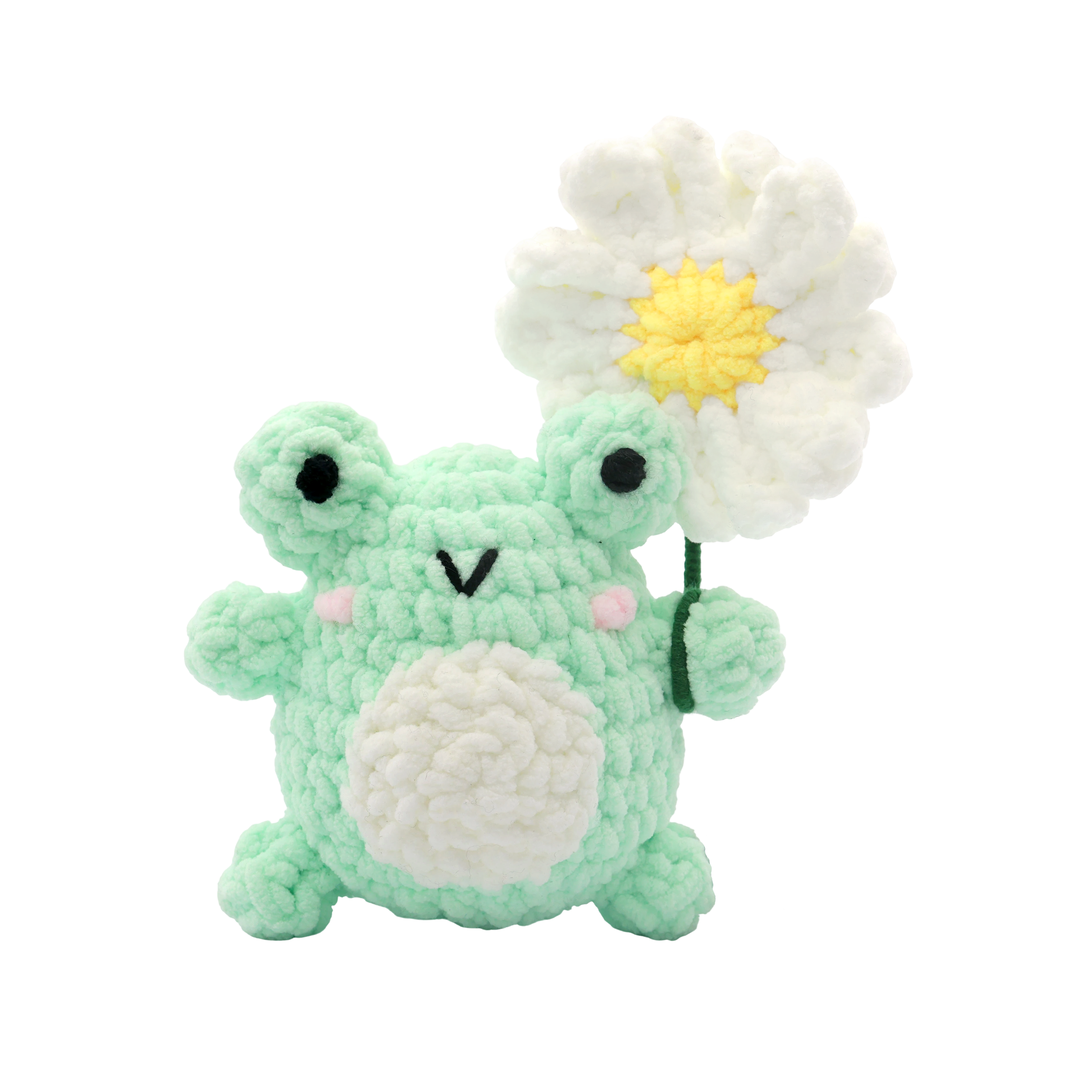 KIT DIY CROCHET FIL PELUCHEUX- GRENOUILLE