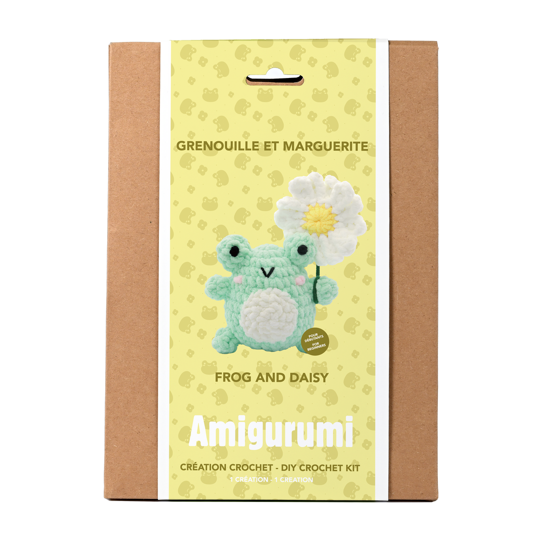 KIT DIY CROCHET FIL PELUCHEUX- GRENOUILLE by PBI ART