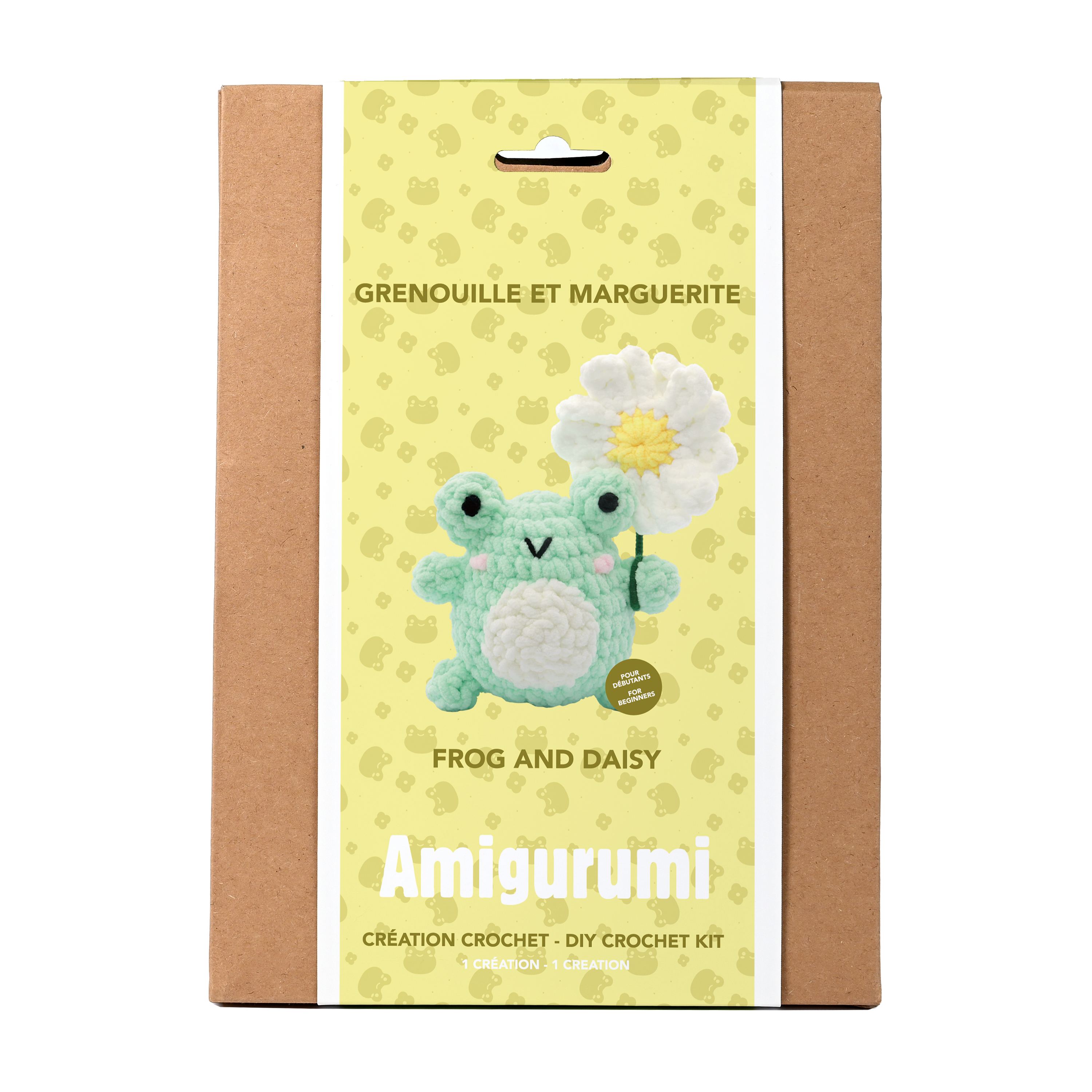 PLUSHY YARN DIT KEYCHAIN KIT -FROG