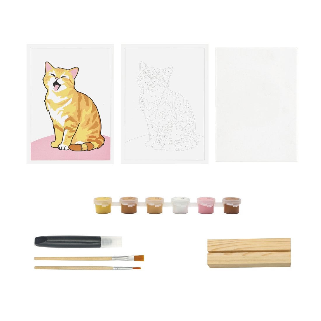 KIT PEINTURE PAR NUMÉROS SUR SURFACE ACRYLIQUE – CHAT