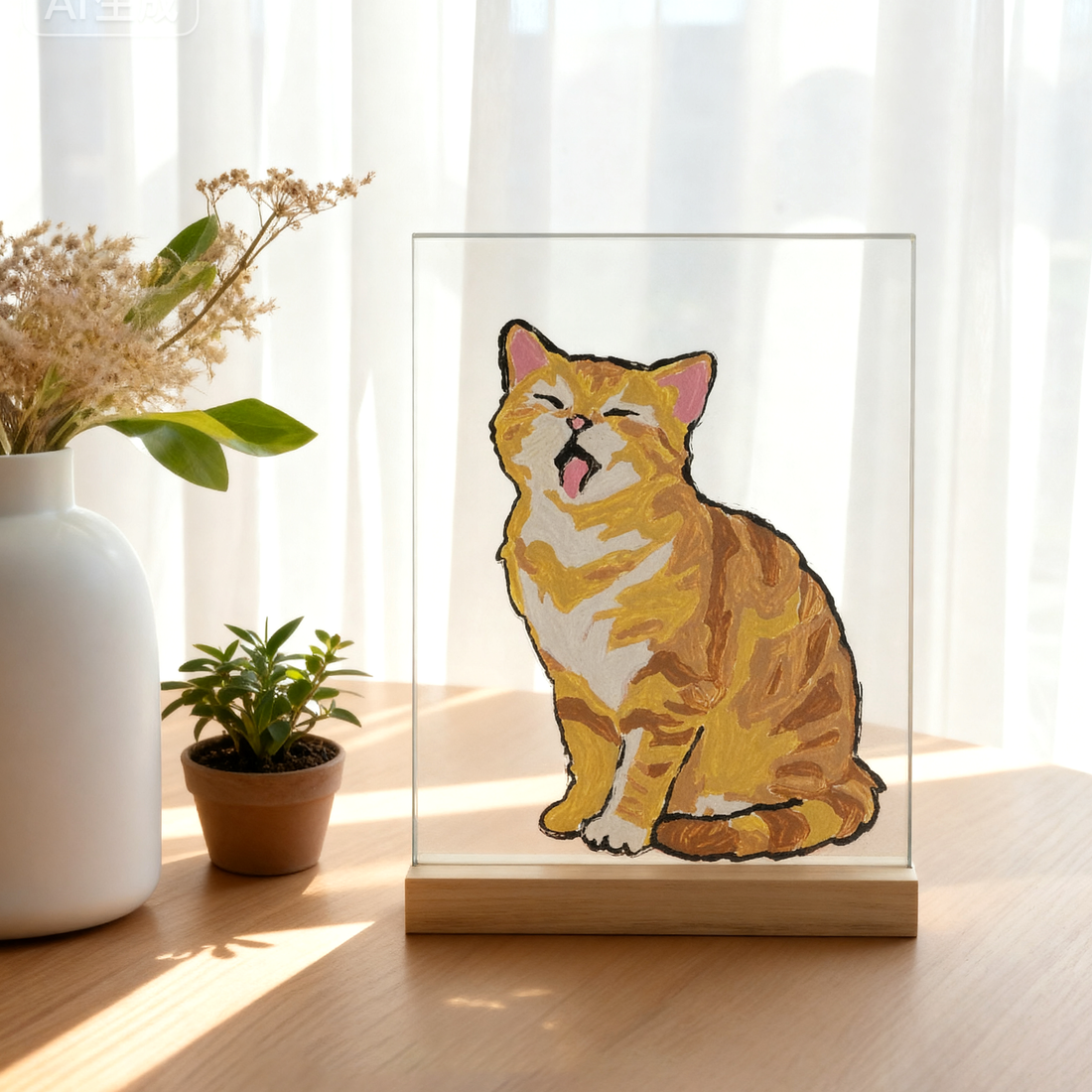 KIT PEINTURE PAR NUMÉROS SUR SURFACE ACRYLIQUE – CHAT