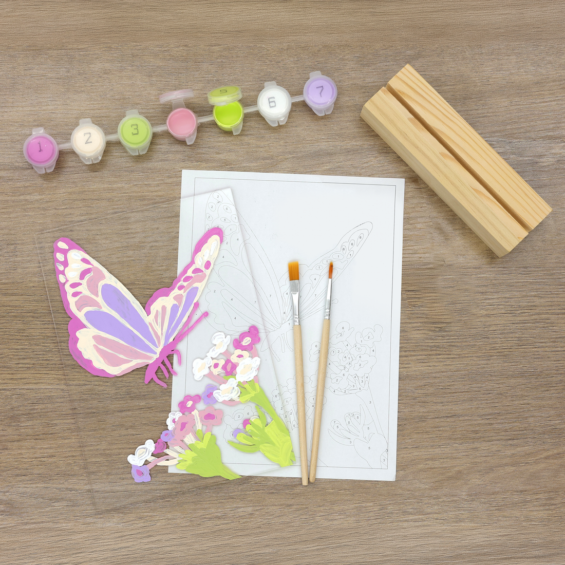 PAINT BY NUMBER ACRYLIC SURFACE KIT- BUTTERFLY