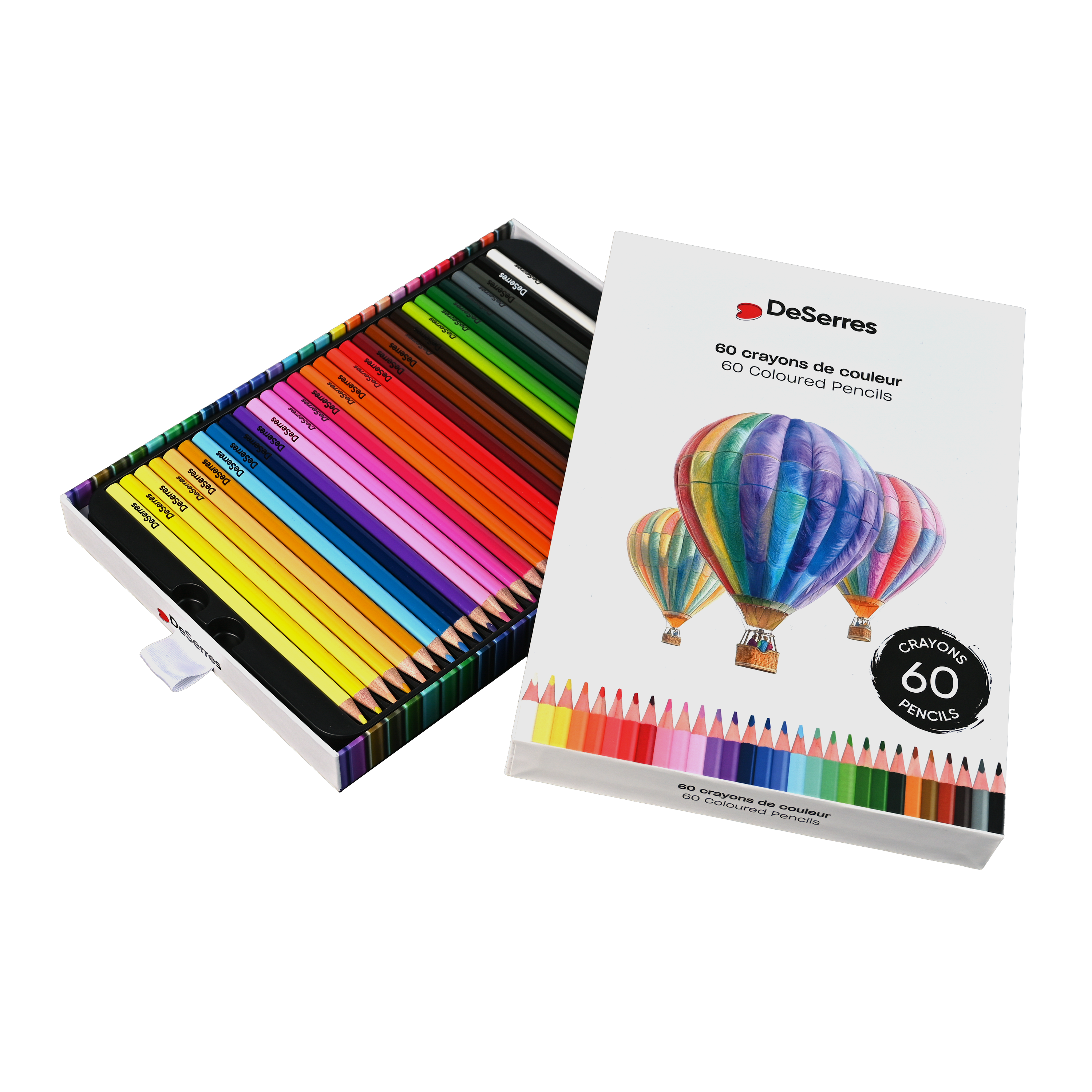 COFFRET 60 CRAYONS DE COULEUR - DESERRES