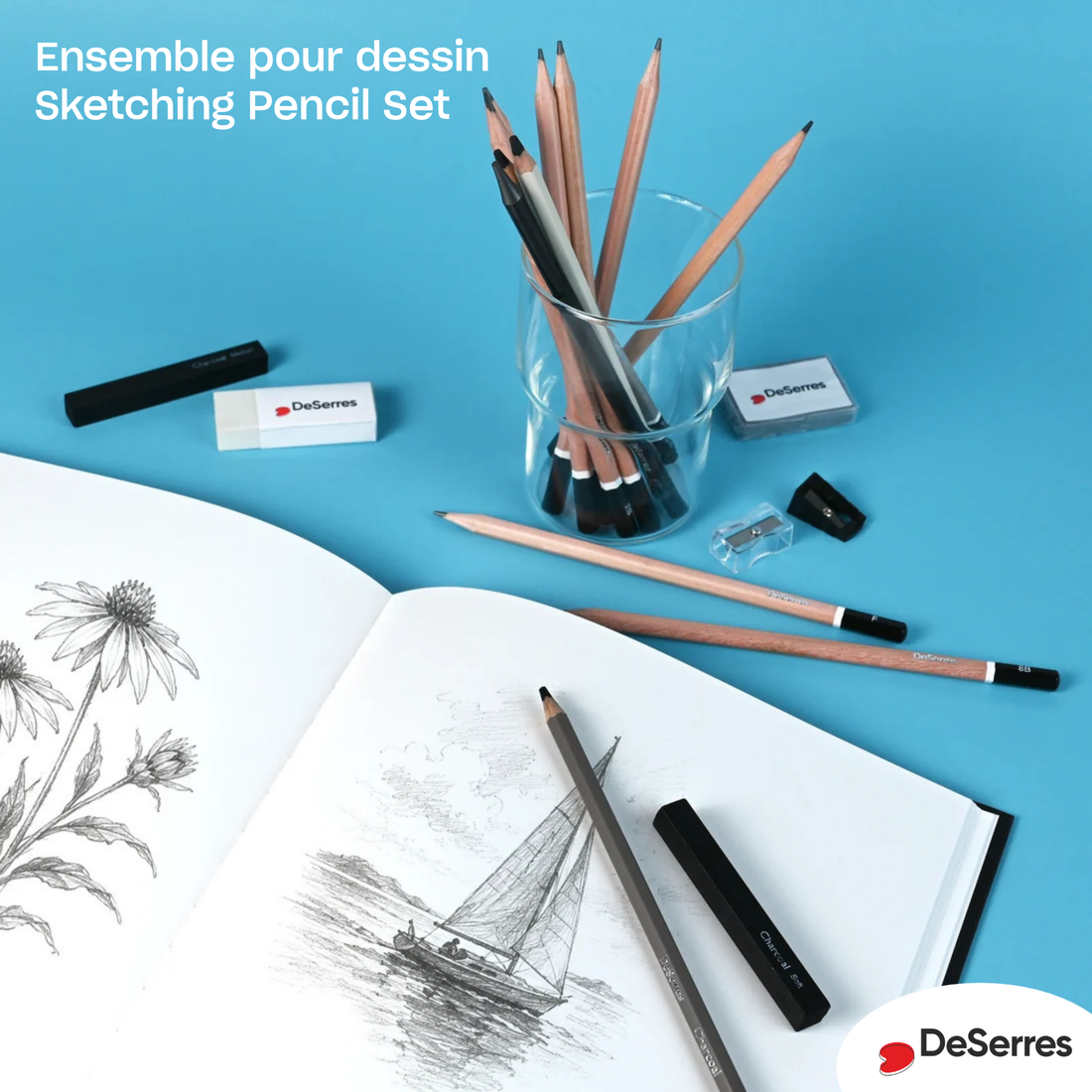ENSEMBLE DE DESSIN 18 MORCEAUX - DESERRES
