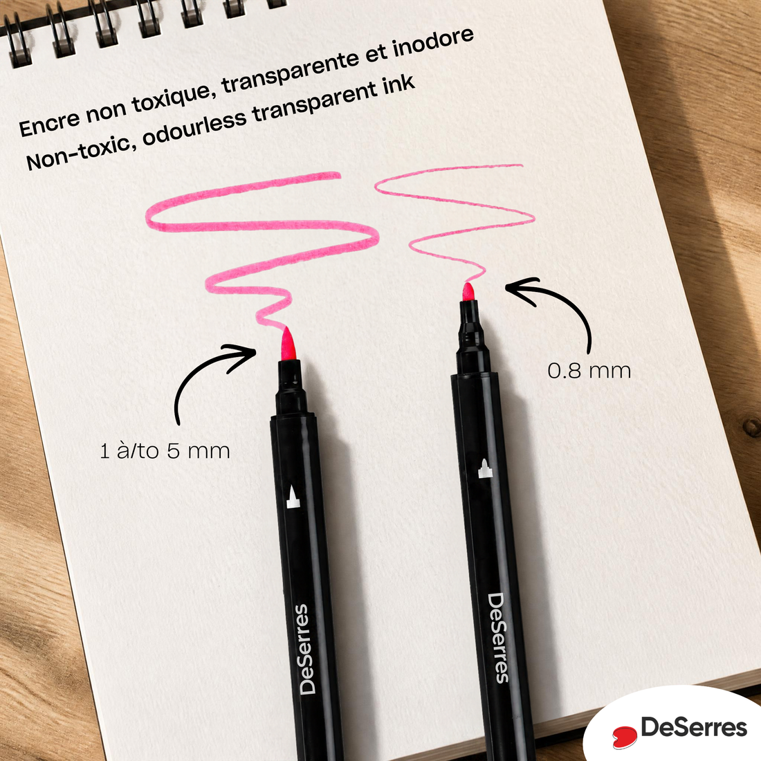 ENSEMBLE 24 MARQUEURS DOUBLE POINTE - DESERRES