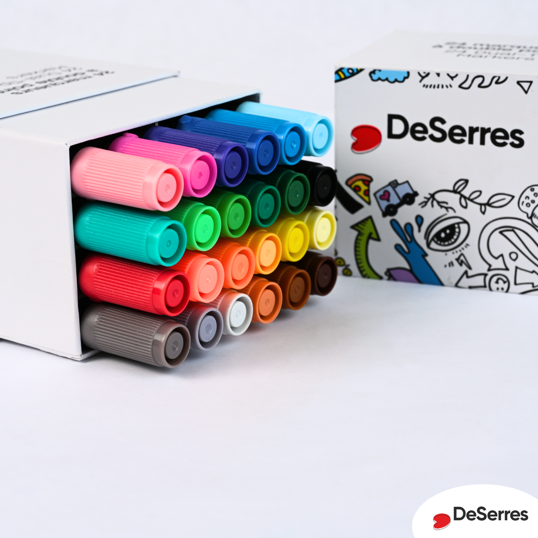 ENSEMBLE 24 MARQUEURS DOUBLE POINTE - DESERRES