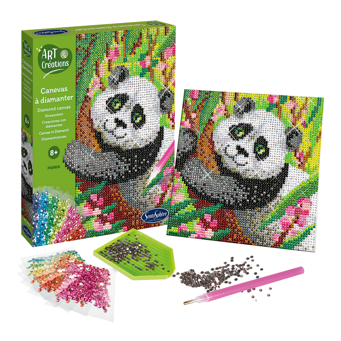 CANEVAS À DIAMANTER - PANDA SENTOSPHERE